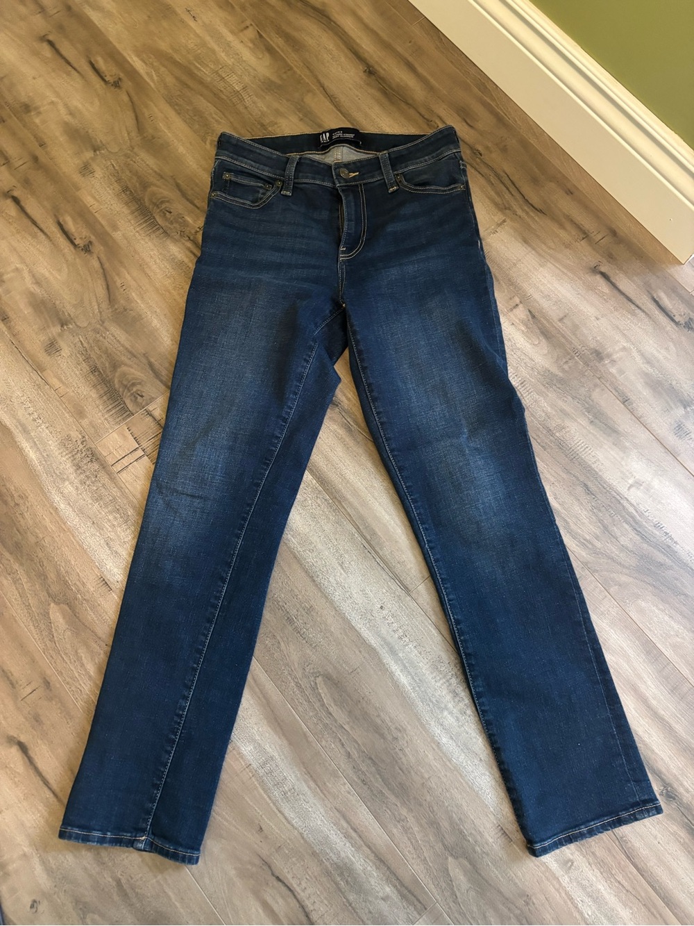 Gap Dark Blue Women's Straight-Leg Jeans